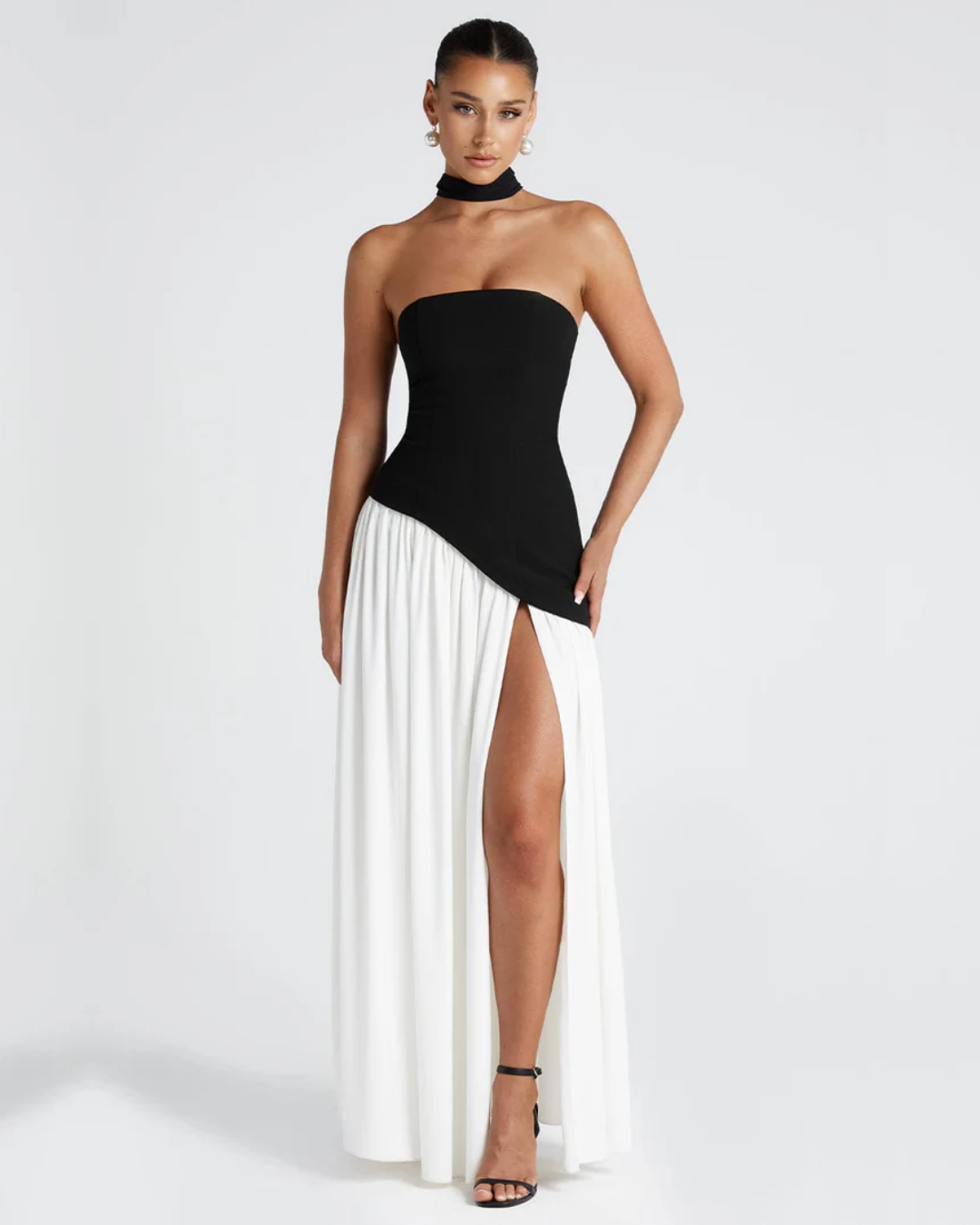 Liliane | Elegant Scarf Maxi Dress
