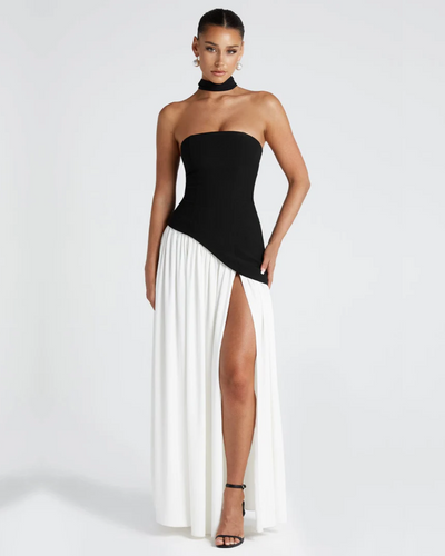 Liliane | Elegant Scarf Maxi Dress
