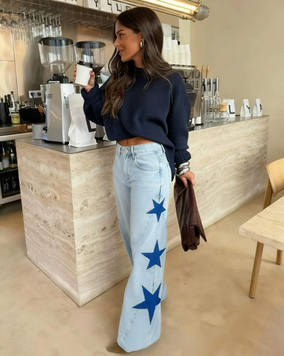 Estelle | Casual Star Straight Jeans