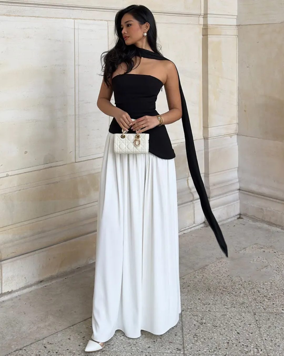 Liliane | Elegant Scarf Maxi Dress
