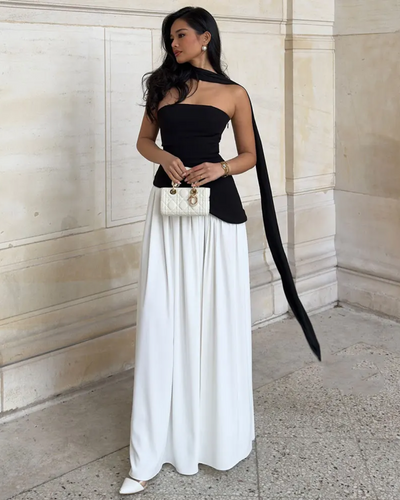 Liliane | Elegant Scarf Maxi Dress