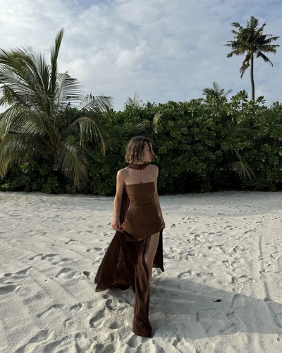 Clarisse | Elegant Scarf Maxi Dress