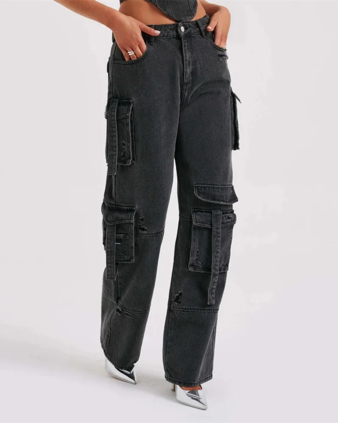 Roxanne | Denim Corset Set