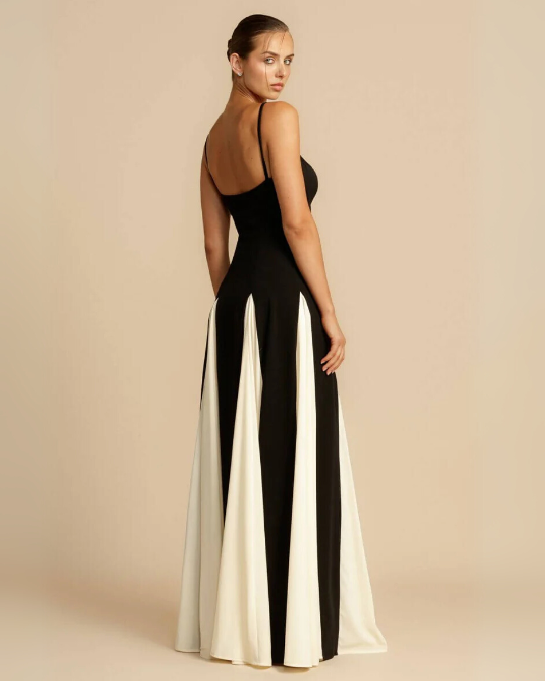 Vivienne | Black & White Maxi Dress
