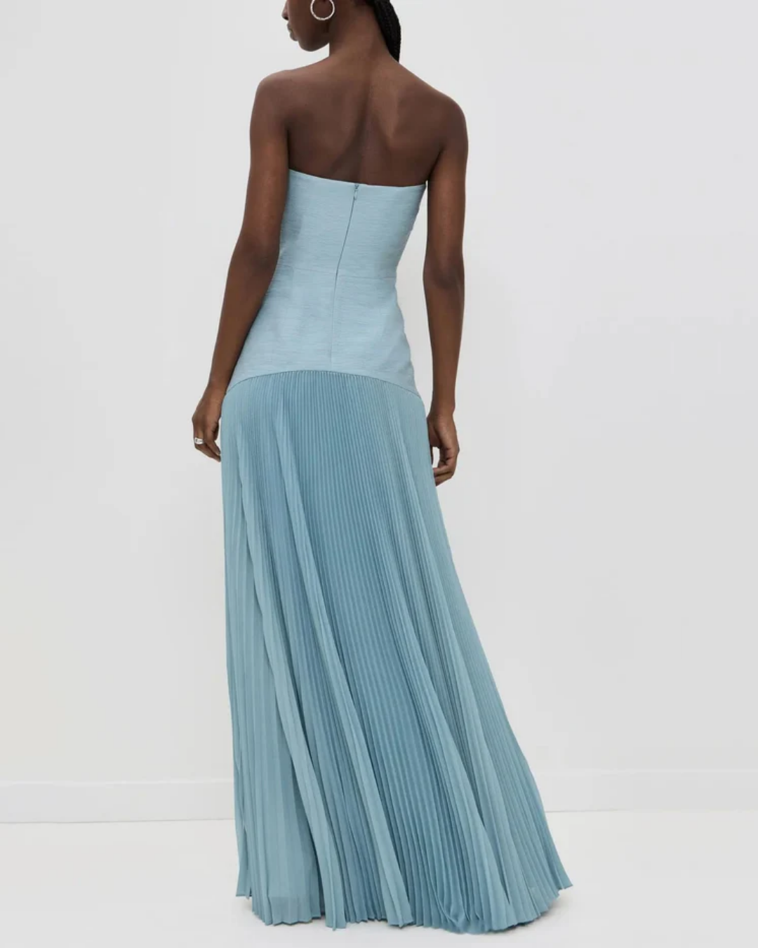 Solara | Pleated Strapless Maxi Dress