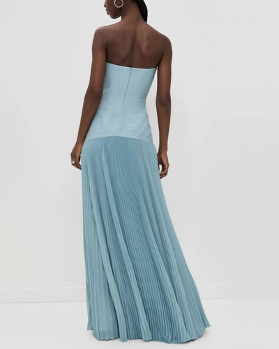 Solara | Pleated Strapless Maxi Dress