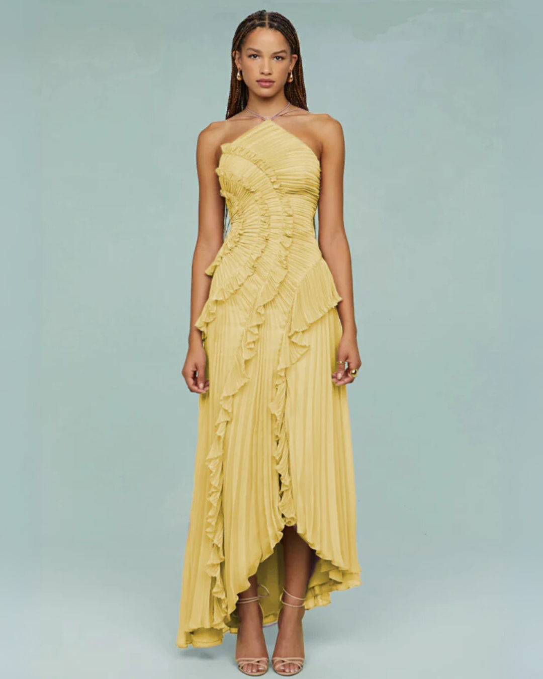Evelina | Ruffled Midi Dress