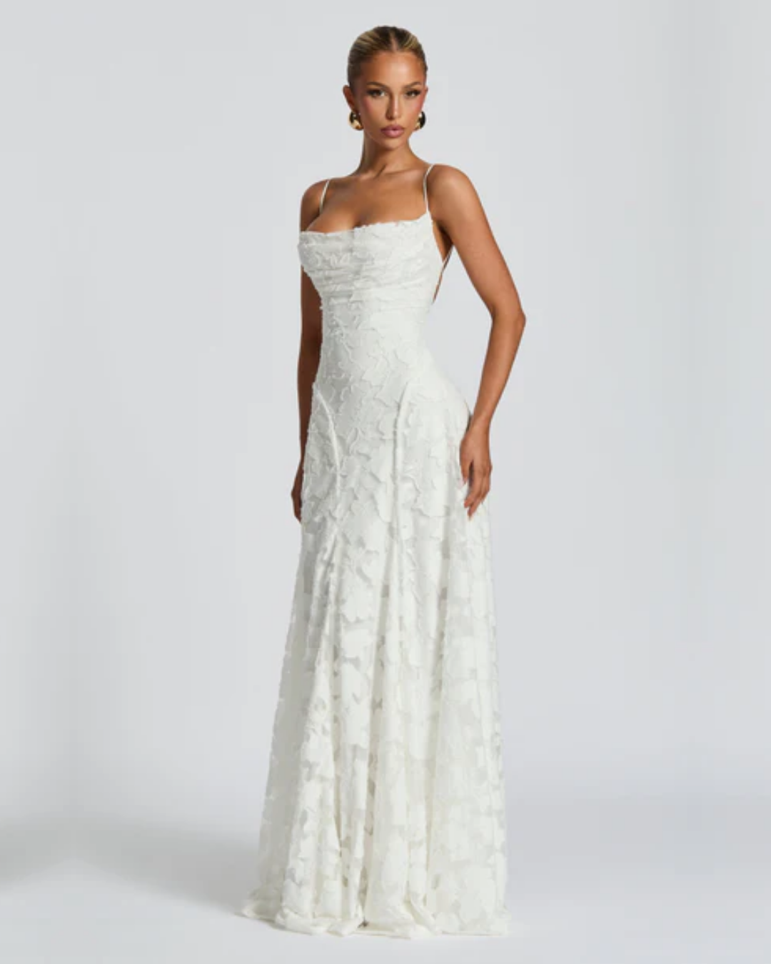 Elisane | Lace Contour Maxi Dress