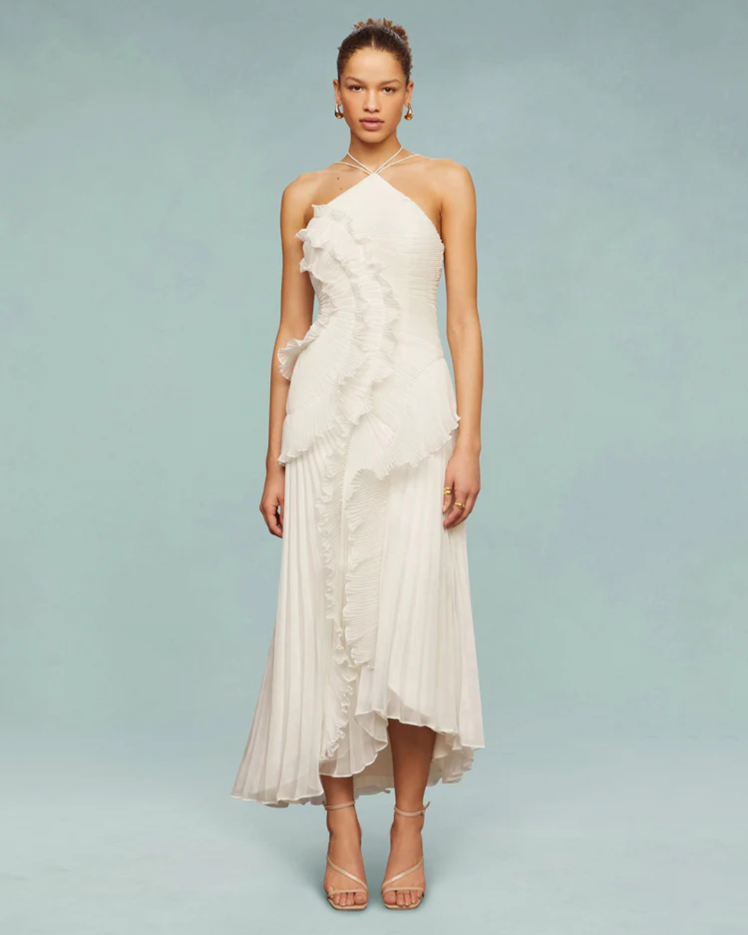 Evelina | Ruffled Midi Dress