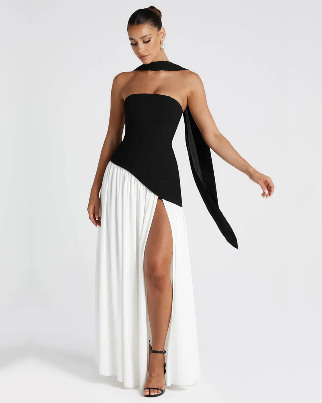 Liliane | Elegant Scarf Maxi Dress
