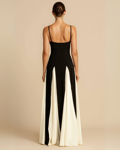Vivienne | Black & White Maxi Dress