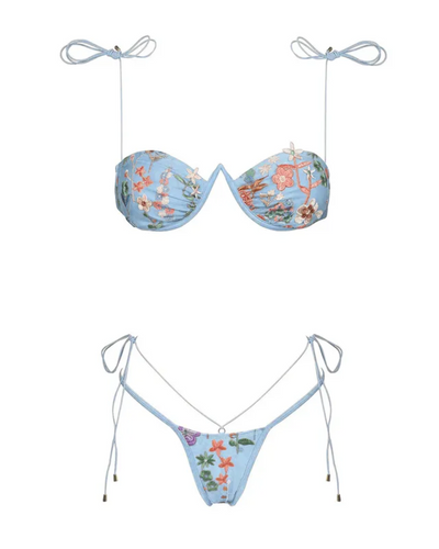 Isolde | Embroidered Floral Bikini